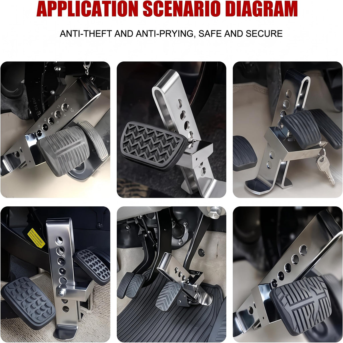 Car Pedal Lock Brake Clutch & Accelerator for all Cars